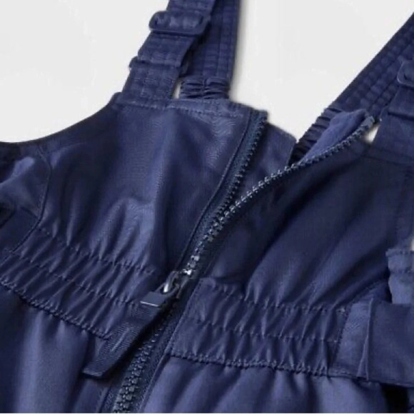 CAT & JACK NWOT Heavyweight Adjustable Snow Ski Bib Pants in Navy Blue - Picture 3 of 9